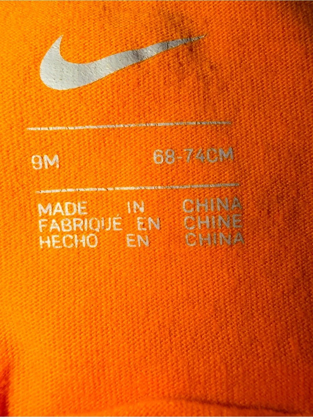 Boys infant 9 months top Nike Baby One-Piece 'Heroes Run in the Family'